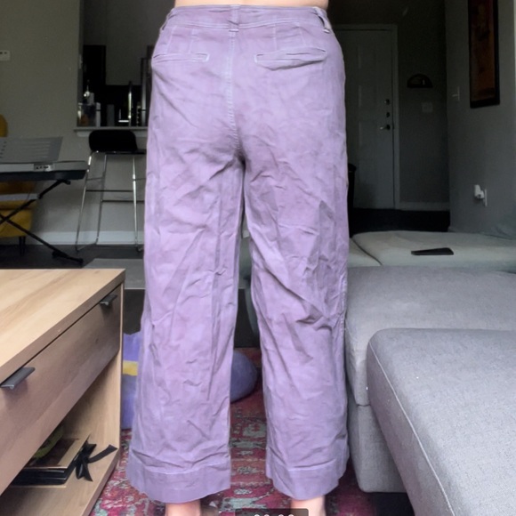 PURPLE COTTON PANTS - Picture 3 of 4